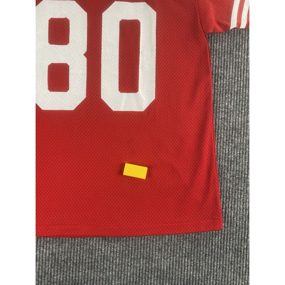 Vintage Jerry Rice Jersey Men Large Red San Francisco 49ers Rawlings NFL USA - Picture 3 of 10